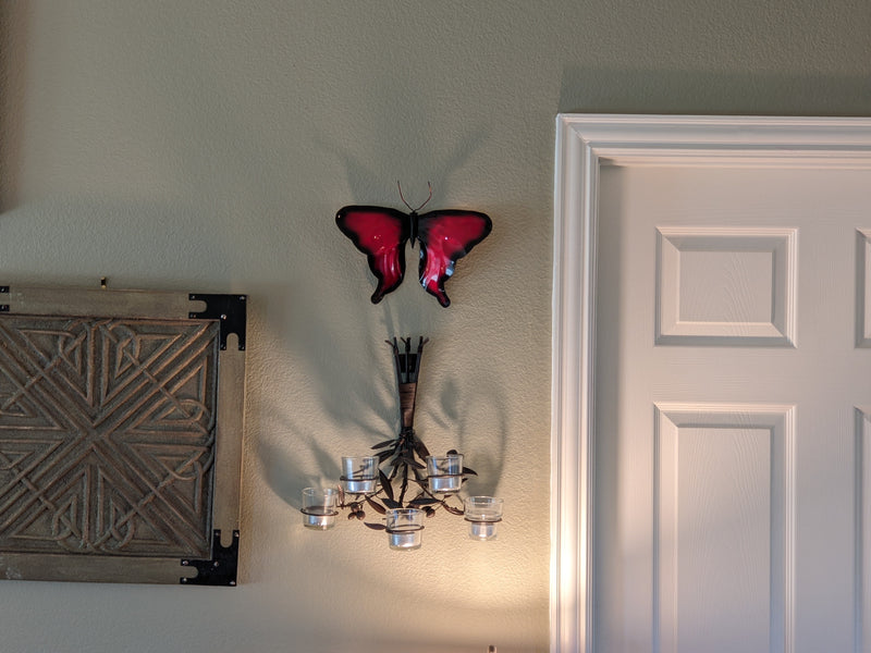 Copper Butterfly Wall Art, Butterfly Garden Art