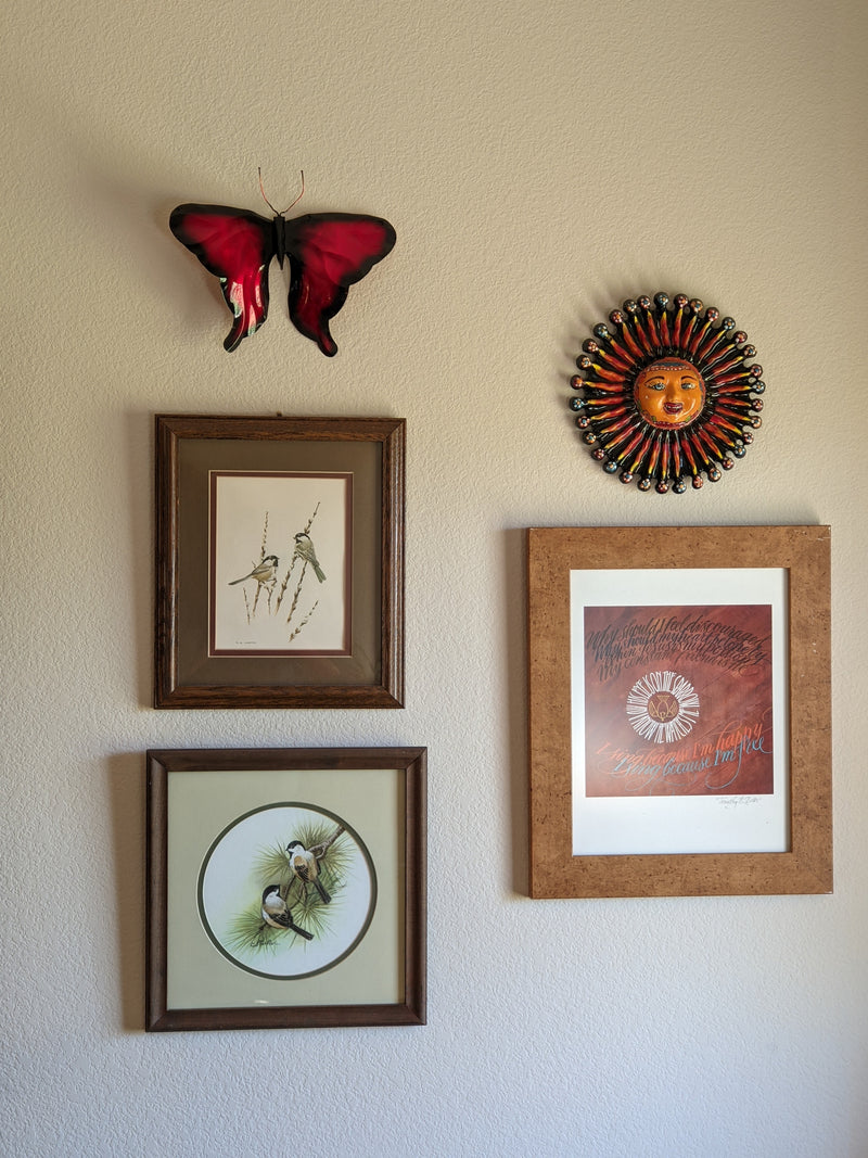 Copper Butterfly Wall Art, Butterfly Garden Art