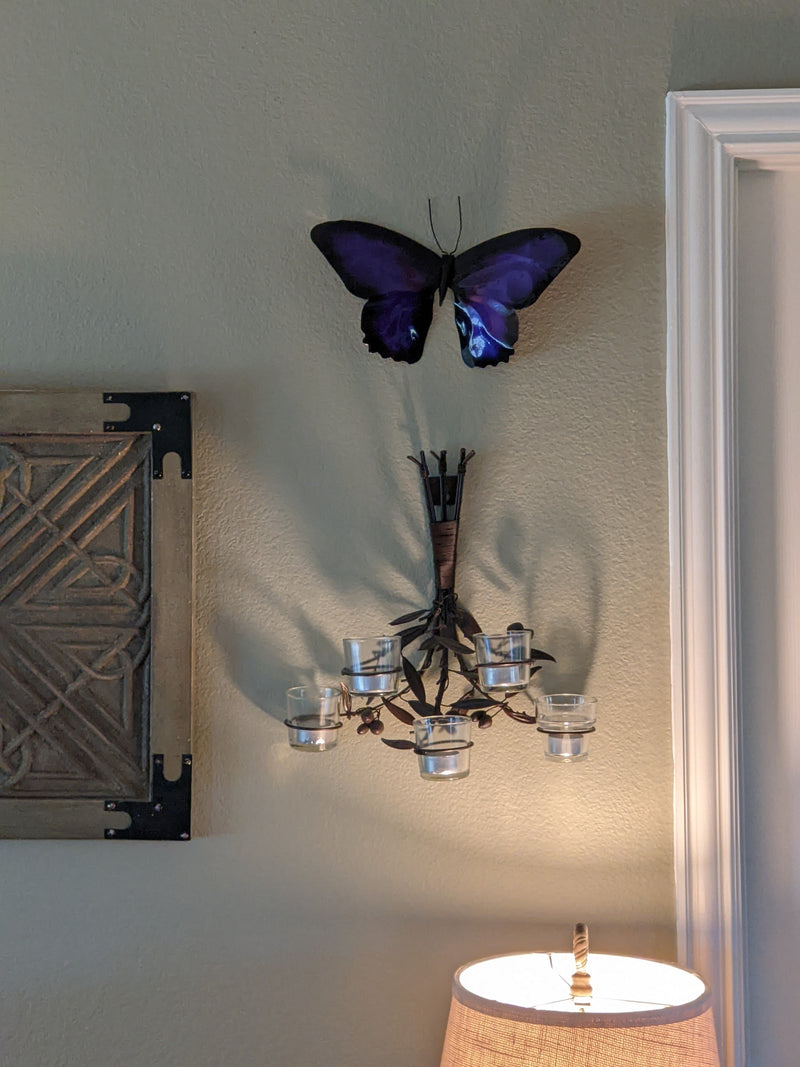 Copper Butterfly Wall Art, Butterfly Garden Art