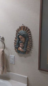 Mother and Child Wall Art Decor, Handmade, Hand Painted Living Room Wall Art, Hanging Ceramic Wall Art, Christian, Decorative, Madonna Art