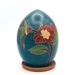 Ruby-throated Hummingbird Luminary Ceramic Home & Shelf Decor from Nicaragua, Housewarming Gift