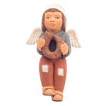 Angel & Horn - Fine Ceramic Wall Figurine Home Decor or Ornament, Housewarming Gift for Her