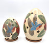 Hummingbird and Flower Ceramic Luminary, Indoor Home Decor from Nicaragua, Large