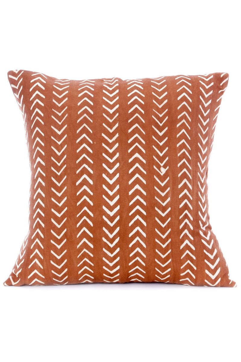 Mudcloth Brown Arrow Print Cotton Pillow Cover, Home Decor Housewarming Gift for Her