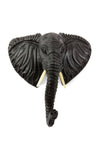 Elephant Head Wall Decor, Jacaranda Wood, Hand Carved in Kenya Housewarming Gift for Her