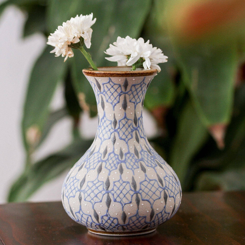 Petite Handmade Vase | Web of Dew Ceramics for Fresh or Dried Flowers, Indoor Home Decor