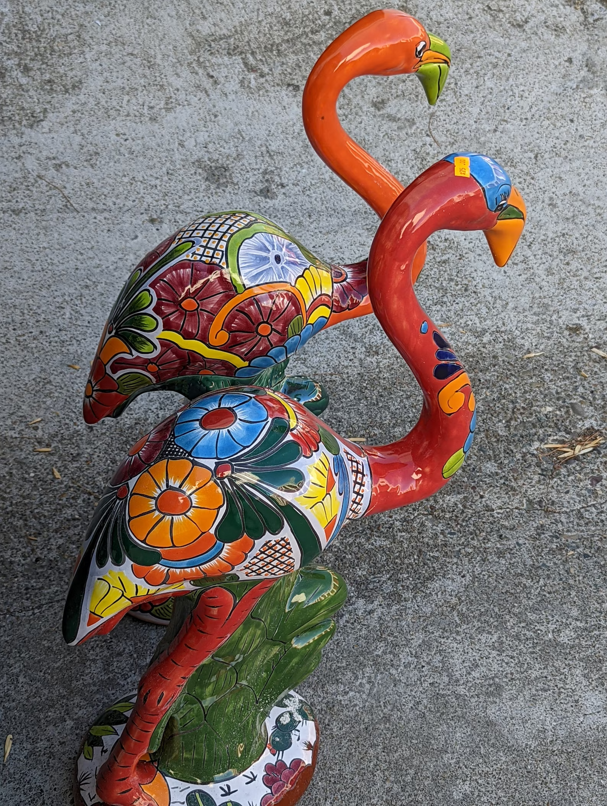 Flamingo Garden Decor & Yard Art, Talavera Pottery, Home Decor, Porch Decor, Outdoor Decoration (Order, Get Pics, Choose Your Favorite)