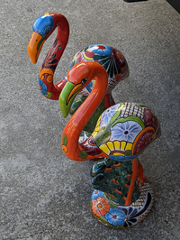 Flamingo Garden Decor & Yard Art, Talavera Pottery, Home Decor, Porch Decor, Outdoor Decoration (Order, Get Pics, Choose Your Favorite)