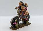 Oaxacan Woman On Bicycle, Vendor, Woman Figurine/statue, Ceramic Figurine, Mexican Folk Art, Oaxacan Art, Handmade Original Collectible