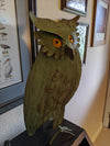 Owl Home Decor, Metal Owl Statue, Owl Decoration for Garden, Metal Owl Yard Art, Metal Owl Sculpture, Owl Figurine Home Decor, Blue Owl