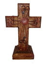 Cross, Wooden Cross Wall Decor, Cross Wall Art, Large Cross Decor, Cross Decorations, Wooden Religious Cross, Brown