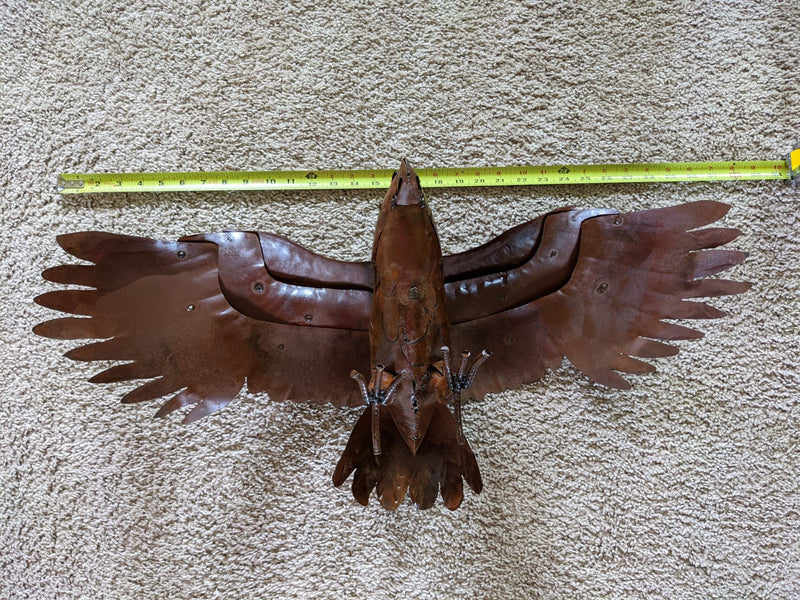 Golden Eagle Home Decor, American Eagle Yard Art, Metal Golden Eagle Statue, Eagle Home Decor, Office Decor, Eagle Art, Birdwatcher Gift