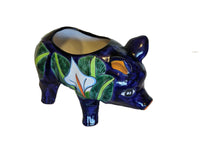 Lilly Pig Flower Pot & Ceramic Talavera Pottery Ships 9-1 | Use Pig Flower Pot for Outdoor or Indoor Decor, Handmade Pig Gifts