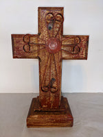 Cross, Wooden Cross Wall Decor, Cross Wall Art, Large Cross Decor, Cross Decorations, Wooden Religious Cross, Brown