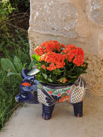 Cute Pig Flower Pot, Pig Decor, Flower Pots Outdoor, Pig Decorations, Talavera Pottery, Handmade, Cute Pig Gifts, Ceramic Pig Figurines,