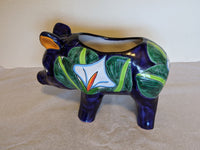 Lilly Pig Flower Pot & Ceramic Talavera Pottery Ships 9-1 | Use Pig Flower Pot for Outdoor or Indoor Decor, Handmade Pig Gifts