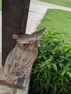 Owl Home Decor, Metal Owl Statue, Owl Decoration for Home, Metal Owl Yard Art, Metal Owl Sculpture, Owl Figurine Home Decor, White Owl