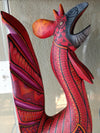 Alebrije Roosters de Oaxaca, Original Wood Carvings, Mexican Folk Art - Cluck Norris & Cluck Kent by Artist Florencio Fuentes Melchor