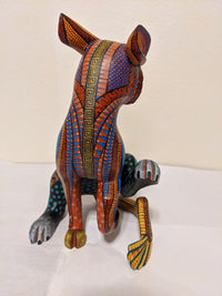 Alebrije Owl de Oaxaca, "Whodini" - Original Wood Sculpture, Fine Mexican Folk Art by Oaxacan Artist Florencio Fuentes Melchor, Owl Gift