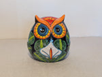 Ceramic Owl Planter Pot, Owl Flower Pot, Talavera Planter, Mexican Pottery, Medium Planter, Indoor or Outdoor Owl Decoration, Owl Gifts