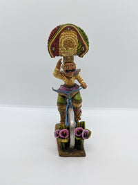 Mexican Bicyclist, Clay Man Figurine and Statue, Mexican Folk Art, Oaxacan Art, Handmade Original Collectible