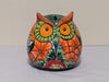 Ceramic Owl Flower Pot -Colorful, Owl Gifts, Talavera Pottery, Mexican Pottery -Medium, Indoor or Outdoor Owl Decorations, Ceramic Planter