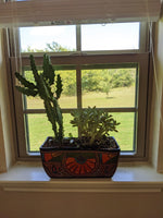 Succulent Planters, Talavera Pottery, Cute Succulent Planter Box, Indoor Windowsill Planter, Window Sill Planters Indoor, Narrow Planter Pot