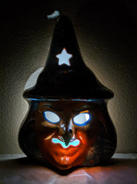 Ceramic Witch, Talavera Pottery, Halloween Decorations, Outdoor Indoor Witch Decorations, Halloween Yard Decor