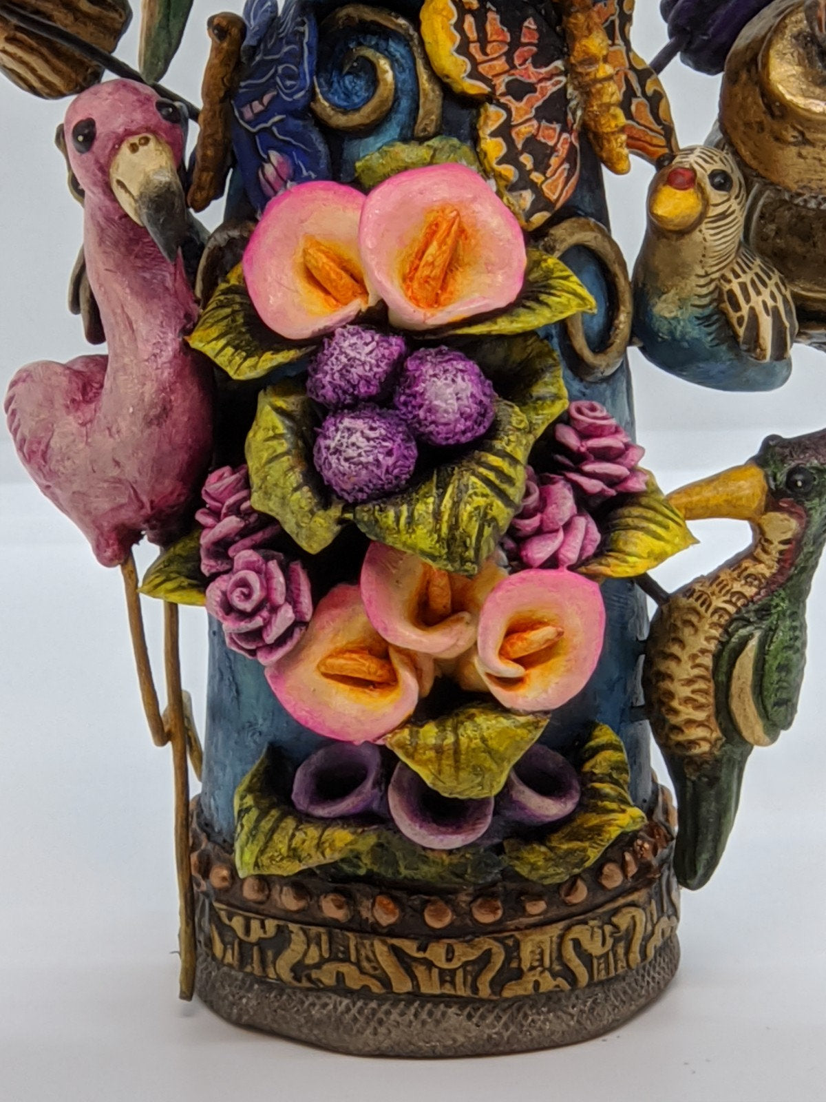 Oaxacan Woman with 15 Birds, Clay Woman Figurine, Women Statue, Mexican Folk Art, Oaxacan Art, Handmade Original Collectible