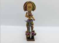 Mexican Bicyclist, Clay Man Figurine and Statue, Mexican Folk Art, Oaxacan Art, Handmade Original Collectible