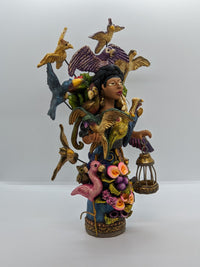 Oaxacan Woman with 15 Birds, Clay Woman Figurine, Women Statue, Mexican Folk Art, Oaxacan Art, Handmade Original Collectible
