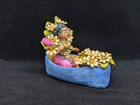Rosa Mexican Folk Art, Home Decor, Woman Figurine Statue, Clay Pottery Original from Oaxaca, Mexico by Jose Juan Aguilar