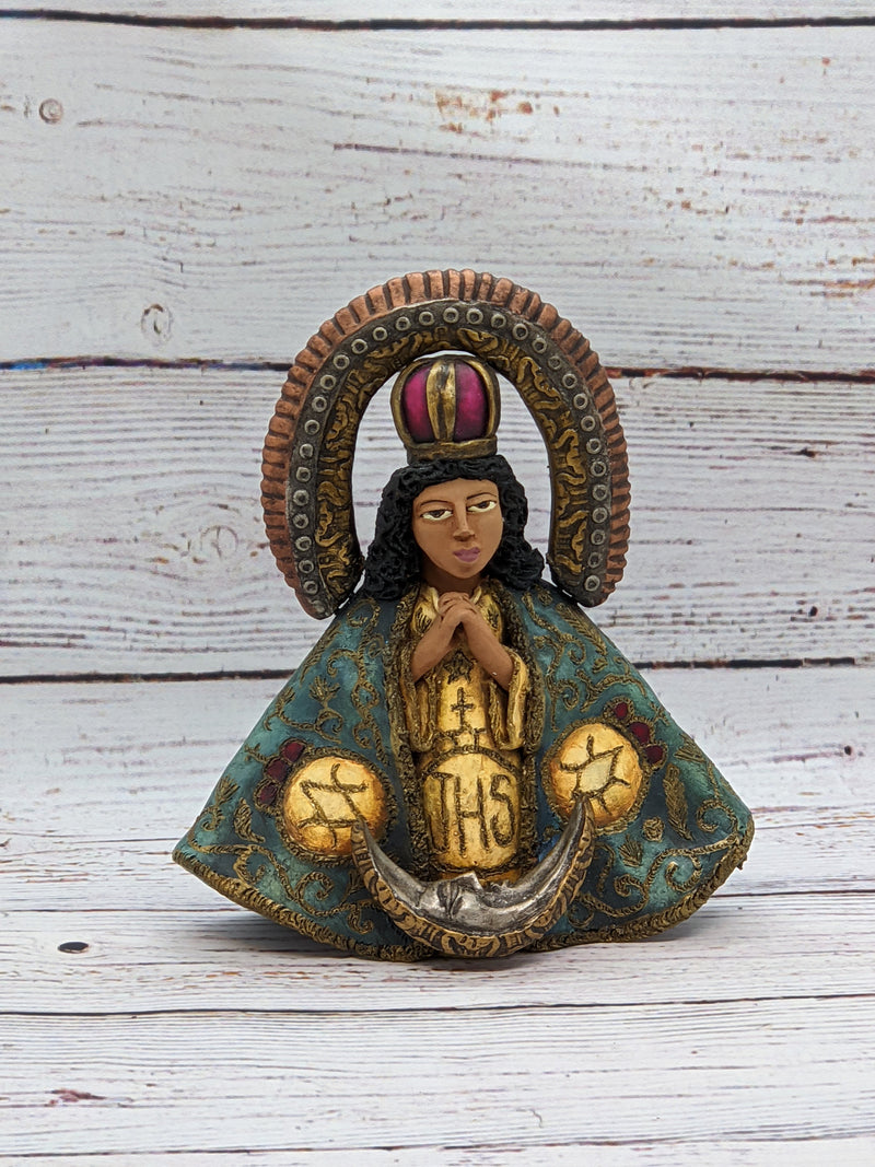 Praying Woman, Home Decor, Handmade Folk Art, Woman Figurine Statue, Clay Pottery Original Art from Oaxaca, Mexico by Jose Juan Aguilar