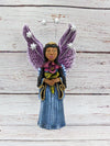 Christmas Decorations, Angel with Flowers, Christmas Angel Home Decor, Handmade Angel Art de Oaxaca Mexico