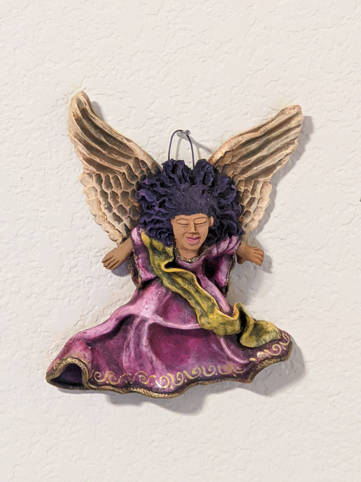 Christmas Tree Ornament, Angel Christmas Decorations, Angel Ornament Home Decor, Original Handmade Angel Art from Oaxaca Mexico