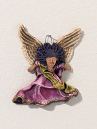 Christmas Tree Ornament, Angel Christmas Decorations, Angel Ornament Home Decor, Original Handmade Angel Art from Oaxaca Mexico