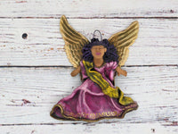 Christmas Tree Ornament, Angel Christmas Decorations, Angel Ornament Home Decor, Original Handmade Angel Art from Oaxaca Mexico