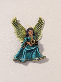 Christmas Tree Ornament, Angel with Saxophone Christmas Decorations, Angel Ornament Home Decor, Original Handmade Angel Art de Oaxaca Mexico