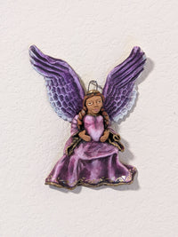 Christmas Tree Ornament, Pregnant Angel Christmas Decorations, Angel Ornament Home Decor, Original Handmade Angel Art from Oaxaca Mexico