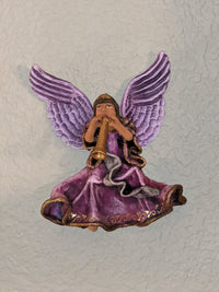 Christmas Tree Ornament, Angel with Trumpet Christmas Decorations, Angel Ornament Home Decor, Original Handmade Angel Art from Oaxaca Mexico