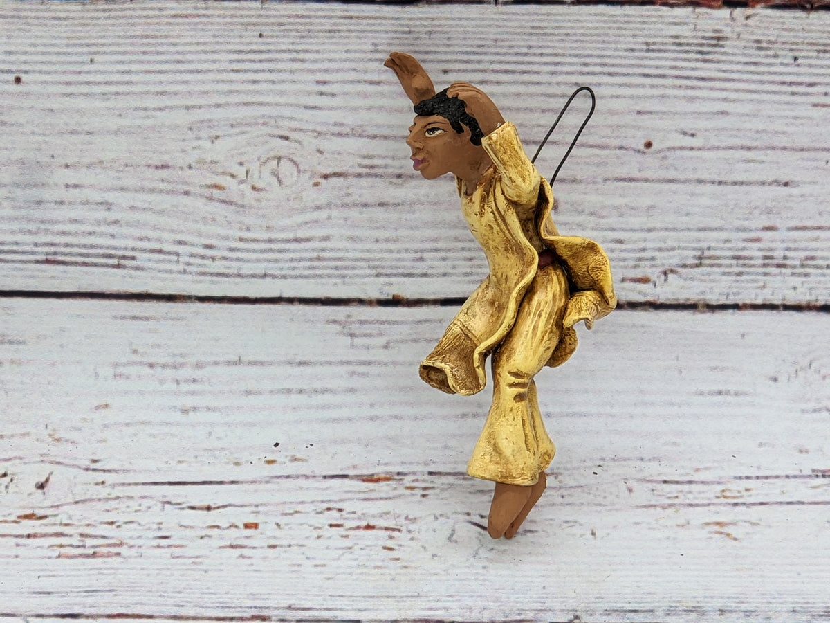 Christmas Tree Ornament, Happy Newlyweds Christmas Decorations, Home Decor, Original Handmade Angel Art from Oaxaca Mexico, Pair