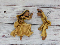 Christmas Tree Ornament, Happy Newlyweds Christmas Decorations, Home Decor, Original Handmade Angel Art from Oaxaca Mexico, Pair