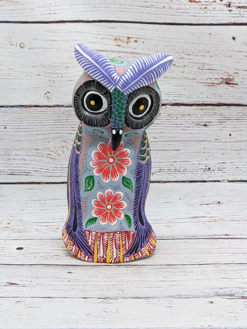 Owl Alebrije Figurine, Handmade Home Decor, Folk Art from Oaxaca Mexico, Original Wood Sculpture, Carved Animals, Unique Gifts, Owl Statue