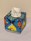 Tissue Box Cover Square, Tissue Box Holder, Kleenex Holder, Ceramic Tissue Box Cover, Talavera Pottery, Mexico