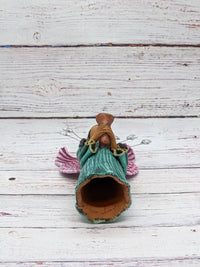 Christmas Decorations, Angel with Saxophone, Christmas Angel Home Decor, Handmade Angel Art from Oaxaca Mexico, Original Sculpture