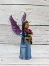 Christmas Decorations, Angel with Flowers, Christmas Angel Home Decor, Handmade Angel Art de Oaxaca Mexico