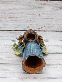 Angel with Drums,  Angel Home Decor, Handmade Angel Art from Oaxaca Mexico, Original Sculpture, Christmas Decoration
