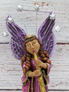 Christmas Decorations, Angel with Oboe, Christmas Angel Home Decor, Handmade Angel Art from Oaxaca Mexico, Original Sculpture