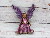 Christmas Tree Ornament, Pregnant Angel Christmas Decorations, Angel Ornament Home Decor, Original Handmade Angel Art from Oaxaca Mexico