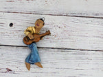 Christmas Tree Ornament, Guitarist Christmas Decorations, Home Decor, Original Handmade Clay Art from Oaxaca Mexico